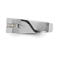 Load image into Gallery viewer, 14K White Gold 7-Stone 1/3 carat Diamond Complete Men&#39;s Channel Band
