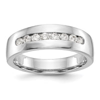 Load image into Gallery viewer, 14K White Gold 8-Stone 1/2 carat Diamond Complete Men&#39;s Channel Band
