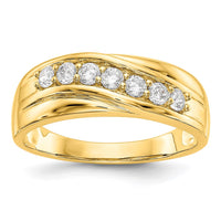 Load image into Gallery viewer, 14K Yellow Gold 7-Stone 1/2 carat Diamond Complete Men&#39;s Band
