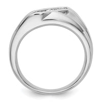 Load image into Gallery viewer, 14K White Gold 3-Stone 1/3 carat Diamond Complete Men&#39;s Ring
