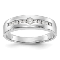 Load image into Gallery viewer, 14K White Gold 1/4 carat Diamond Complete Men&#39;s Channel Band
