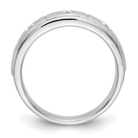 Load image into Gallery viewer, 14K White Gold 3-Stone Bezel 1/3 carat Diamond Complete Men&#39;s Band
