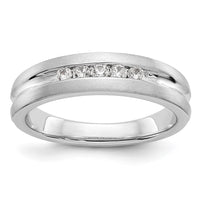Load image into Gallery viewer, 14K White Gold 5-Stone 1/4 carat Diamond Complete Men&#39;s Channel Band
