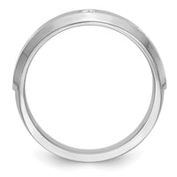 Load image into Gallery viewer, 14K White Gold 3-Stone Bezel 1/6 carat Diamond Complete Men&#39;s Band
