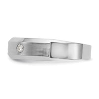 Load image into Gallery viewer, 14K White Gold 3-Stone Bezel 1/6 carat Diamond Complete Men&#39;s Band
