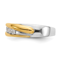 Load image into Gallery viewer, 14k Two-tone 5-Stone 3/8 carat Diamond Complete Men&#39;s Band
