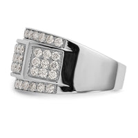 Load image into Gallery viewer, 14K White Gold Pave 2 carat Diamond Complete Men&#39;s Band
