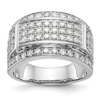 Load image into Gallery viewer, 14K White Gold Pave 2 carat Diamond Complete Men&#39;s Band
