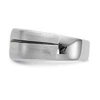 Load image into Gallery viewer, 14k White Gold Raised Square Bezel Enameled 1/5 carat Diamond Complete Men&#39;s Ring
