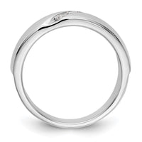 Load image into Gallery viewer, 14K White Gold 3-Stone  1/5 carat Diamond Complete Men&#39;s Band
