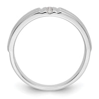 Load image into Gallery viewer, 14K White Gold 3-Stone 1/8 carat Diamond Complete Men&#39;s Band
