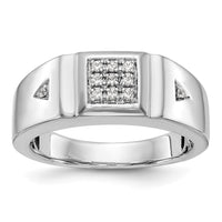 Load image into Gallery viewer, 14K White Gold 1/8 carat Diamond Complete Men&#39;s Band
