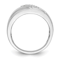 Load image into Gallery viewer, 14K White Gold 3-Stone 1/6 carat Diamond Complete Men&#39;s Band
