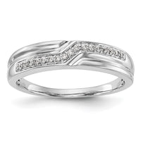 Load image into Gallery viewer, 14K White Gold 1/10 carat Diamond Complete Men&#39;s Band
