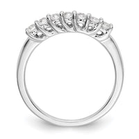 Load image into Gallery viewer, 14K White Gold 7-Stone Shared Prong 1/3 carat Complete Round Diamond Band

