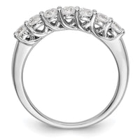 Load image into Gallery viewer, 14K White Gold 7-Stone Shared Prong 7/8 carat Complete Round Diamond Band
