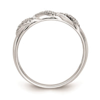 Load image into Gallery viewer, 14K White Gold AA Quality 1/15 carat Diamond Trio Ladies Complete Wedding Band
