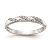 Load image into Gallery viewer, 14K White Gold AA Quality 1/15 carat Diamond Trio Ladies Complete Wedding Band
