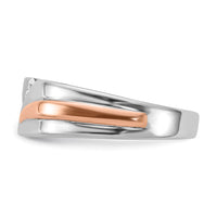 Load image into Gallery viewer, 14k White and Rose Gold 5-Stone 1/5 carat Diamond Complete Men&#39;s Band
