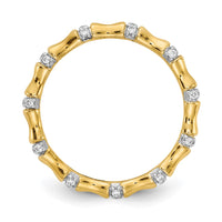 Load image into Gallery viewer, 14k Diamond Fancy Bamboo Ring
