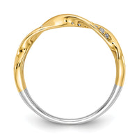 Load image into Gallery viewer, 14k Tri-color Diamond Fancy Triple Twist Ring
