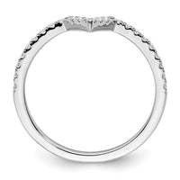 Load image into Gallery viewer, 14k White Gold V-shape Diamond Ring Guard
