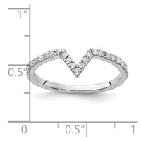 Load image into Gallery viewer, 14k White Gold V-shape Diamond Ring Guard
