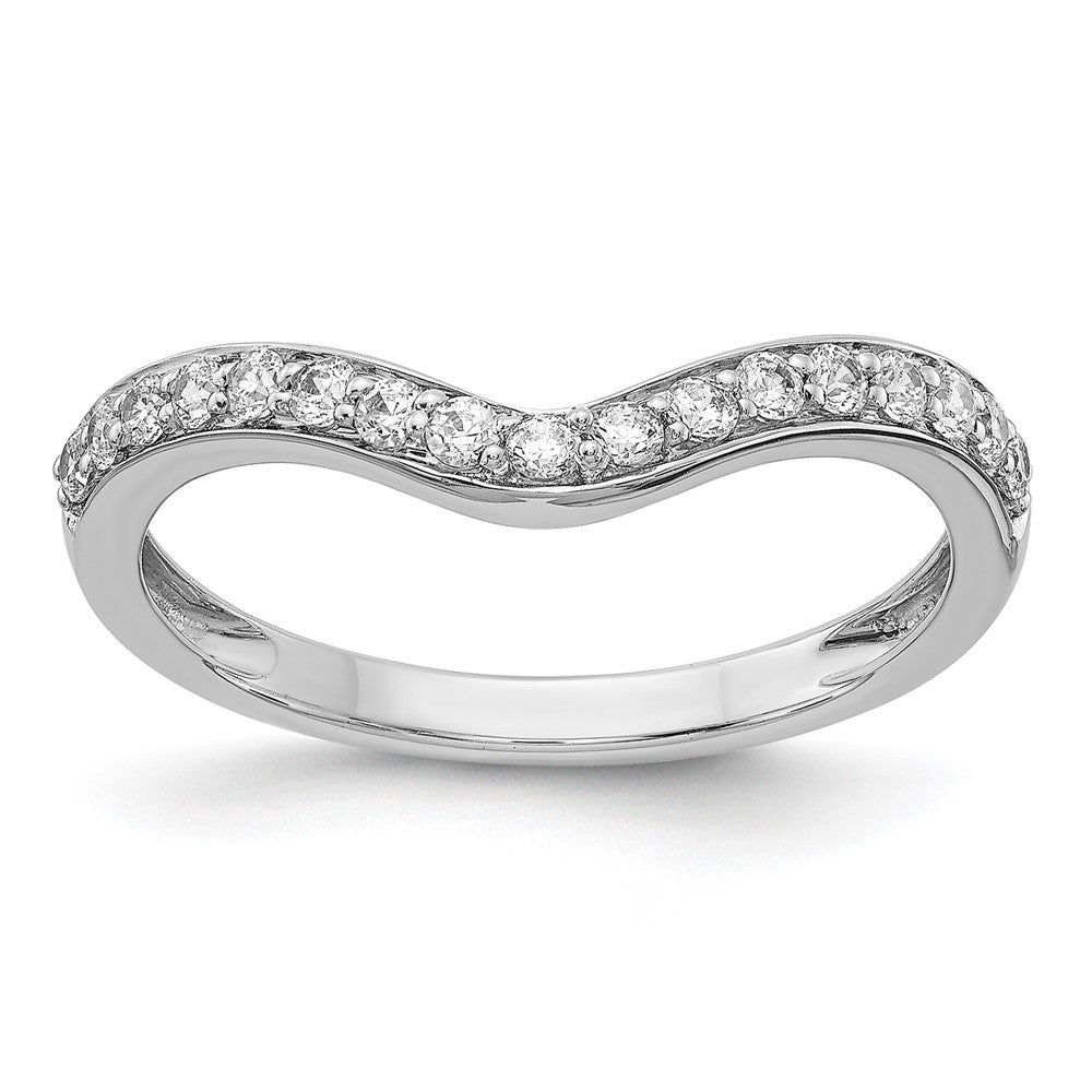 14k White Gold Diamond Ring Guard