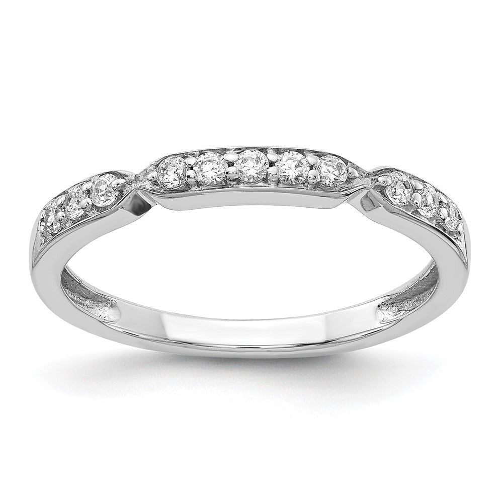 14k White Gold Diamond Band
