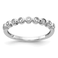 Load image into Gallery viewer, 14k White Gold 9-stone Bezel-set Diamond Band
