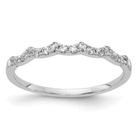 Load image into Gallery viewer, 14k White Gold Diamond Scalloped Ring
