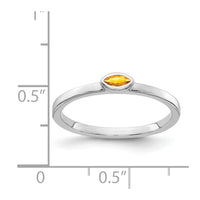 Load image into Gallery viewer, 14k White Gold Bezel-set Marquise Citrine Ring
