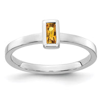 Load image into Gallery viewer, 14k White Gold Citrine Ring
