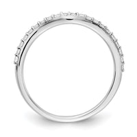 Load image into Gallery viewer, 14k White Gold Curved Diamond Ring
