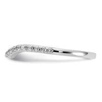 Load image into Gallery viewer, 14k White Gold Curved Diamond Ring
