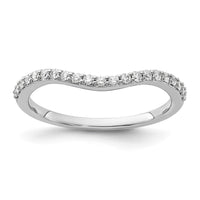 Load image into Gallery viewer, 14k White Gold Curved Diamond Ring
