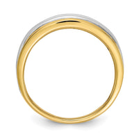 Load image into Gallery viewer, 14k Two-tone 5-Stone 1/4 carat Diamond Complete Men&#39;s Channel Band
