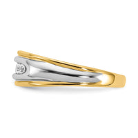 Load image into Gallery viewer, 14k Two-tone 5-Stone 1/4 carat Diamond Complete Men&#39;s Channel Band
