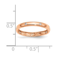 Load image into Gallery viewer, 14k Rose Gold 6-stone Diamond Band
