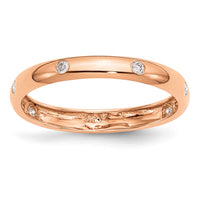 Load image into Gallery viewer, 14k Rose Gold 6-stone Diamond Band
