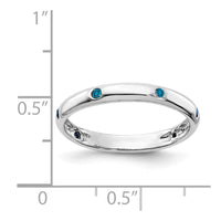 Load image into Gallery viewer, 14k White Gold 6-stone Blue Diamond Band
