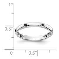 Load image into Gallery viewer, 14k White Gold 6-stone Black Diamond Band
