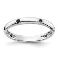 Load image into Gallery viewer, 14k White Gold 6-stone Black Diamond Band
