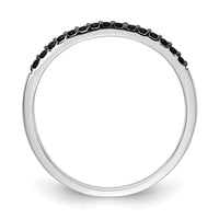 Load image into Gallery viewer, 14k White Gold Black Diamond Band
