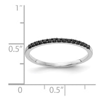 Load image into Gallery viewer, 14k White Gold Black Diamond Band
