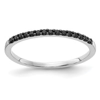 Load image into Gallery viewer, 14k White Gold Black Diamond Band
