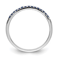 Load image into Gallery viewer, 14k White Gold Blue Sapphire Band
