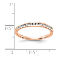 Load image into Gallery viewer, 14k Rose Gold Diamond Channel Band

