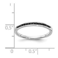 Load image into Gallery viewer, 14k White Gold Black Diamond Channel Band
