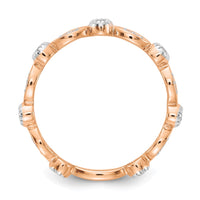 Load image into Gallery viewer, 14k Rose Gold Diamond Fancy Band
